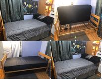 Twin Size Wooden and Spring Frame with Hypoallergenic Mattress in Fort Campbell, Kentucky