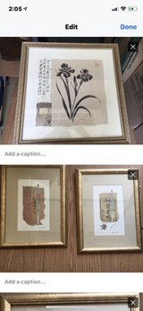 set of 3 framed Asian prints in Plainfield, Illinois