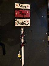 New outdoor lighted Xmas sign in Oswego, Illinois