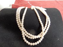 Triple Strand Faux  Pearls in Joliet, Illinois