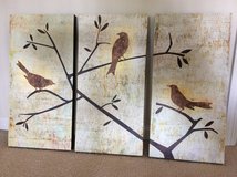 Canvas Wall Art 3pc Set - Birds on Tree Branch in Aurora, Illinois