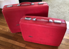 Vintage Sears Forecast Red Luggage Set in Aurora, Illinois