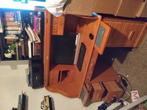 Wooden roll top desk in Yucca Valley, California
