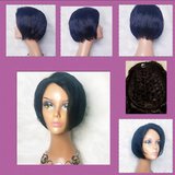 Human Hair Integration 8" Topper Black size 5"x6" in Okinawa, Japan