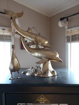Vintage Large brass double dolfine riding waves in Charleston, West Virginia