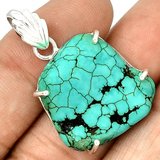 New - Turquoise 925 Sterling Silver Pendant - Includes a Chain in Alamogordo, New Mexico