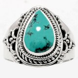 New - Turquoise 925 Sterling Silver Ring - Size 7.75 in Alamogordo, New Mexico