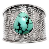 New - Turquoise 925 Sterling Silver Ring - Size 8.5 Adjustable in Alamogordo, New Mexico