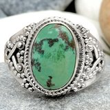 New - Turquoise 925 Sterling Silver Ring - Size 8 in Alamogordo, New Mexico