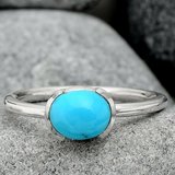 New - Turquoise 925 Sterling Silver Ring - Size 8 in Alamogordo, New Mexico