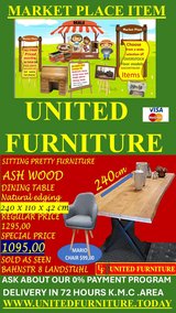 U.F.- ASH TABLE 100% SOLID WOOD 240CM IN LENGTH: in Ramstein, Germany