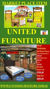 ELLIE QUEEN BED  DALLAS BEDROOM PACKAGE in Ramstein, Germany