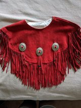 Genuine suede leather mini fringe poncho in Alamogordo, New Mexico