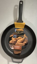 New! Bobby Flay 12” Cast Iron Pre-Seasoned Skillet - Fry Pan w/ Helper Handle in Naperville, Illinois