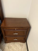 Queen Bed (American Spec) + Nightstand in Ramstein, Germany