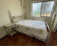 Must sell: Antique bed and nightstand in Okinawa, Japan