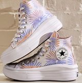 Converse CTAS Move Hi Ultra Violet Floral Palm Platform High Top Sneakers BRAND NEW in Camp Lejeune, North Carolina