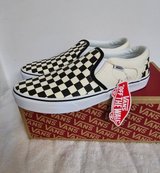 Vans Trending Black & Off-White Checkerboard Slip-On Sneakers New In Box Size 8.5 in Camp Lejeune, North Carolina