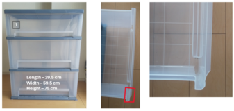 Plastic Drawers (some damage) in Okinawa, Japan