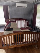 full wooden bed frame/mattress in Leesville, Louisiana