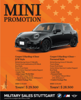 Mini 4 Door & JCW Promotion BMW Group Military Sales Stuttgart in Stuttgart, GE