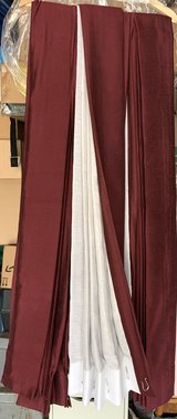 Set of 2 Curtain Panels - Maroon Drapes - 25"x 84"L Panel (6 panels avail) *$10 per pair* in Westmont, Illinois