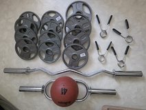 free weight with curl barbell and medicine ball in Ramstein, Germany