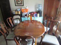 Dinning room Table with Chairs and 3 Leaves in Sugar Grove, Illinois