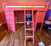 Twin Wooden Loft Bed With Storage in Fort Campbell, Kentucky
