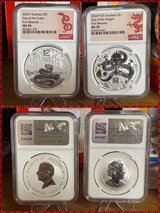 Perfect grade MS70 1oz fine silver .9999 in Okinawa, Japan