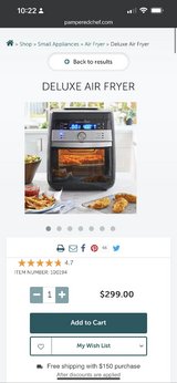 New in box Pampared chef air fryer deluxe in Fort Campbell, Kentucky
