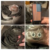 Large dog collar with leash and dog waste bag case (has bags in it) in Fort Polk, Louisiana