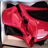 Red platform heels in Nashville, Tennessee