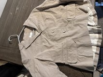 Loft sz 10 ladies tan pin striped blazer jacket in Aurora, Illinois