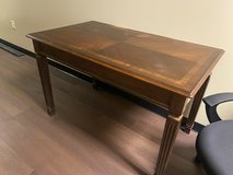 Wood desk in Yucca Valley, California