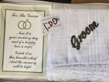 Groom handkerchief in Fort Campbell, Kentucky