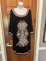 INC. Long Sleeved Black Dress with Embroidery, 1X in Naperville, Illinois
