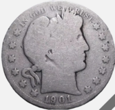 1901 Barber Half Dollar (90% Silver) in Grafenwoehr, GE