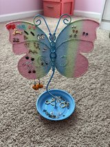 Butterfly Earring Holder with Earrings in Aurora, Illinois