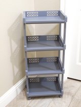 4-Tier Storage Shelving Gray with 4 Rollers in San Angelo, Texas