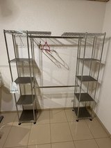 Two Metal Clothing Racks and Shelves in Ramstein, Germany