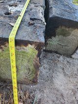 136 inch long x 12 inch square.two creosote beams. can load. in Fort Polk, Louisiana