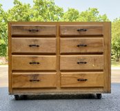Wooden Rolling Cabinet with 8 Drawers in Batavia, Illinois