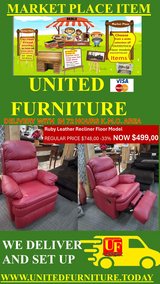 LEATHER RCLINER  RUBY RED only one  !!! in Ramstein, Germany
