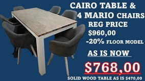 U.F.-CARIO TABLE & 4 MARIO CHAIRS SET floor model in Ramstein, Germany