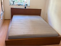 Ikea Queen Size bed in Very good condition smoke and pet free I can delivery and set up in Ramstein, Germany