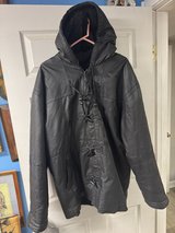 Dimension Medium Leather Jacket With Hood in Elizabethtown, Kentucky