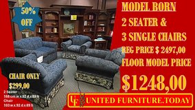 U.F.- Craftmater Model Born 2 seater 3 x Chairs Flooor Model Sale 40% Off in Ramstein, Germany