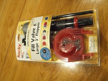 New Korky Universal Toilet fill valve and 3-in flapper kit in Bartlett, Illinois