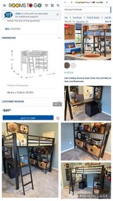 Full size loft bed in Houston, Texas